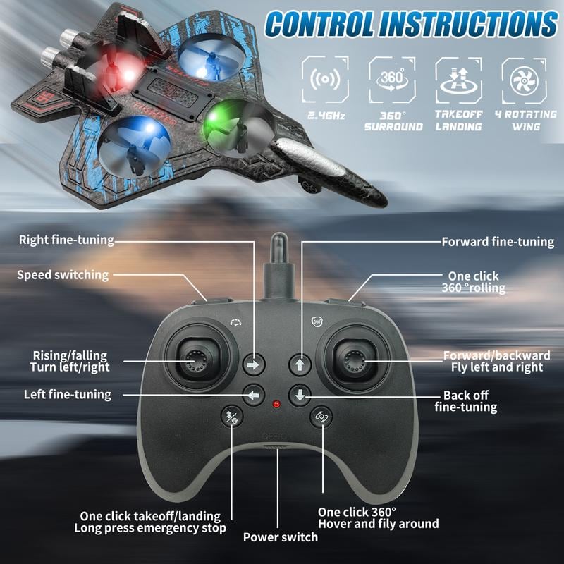Jet de Combat Télécommandé Haute Vitesse
