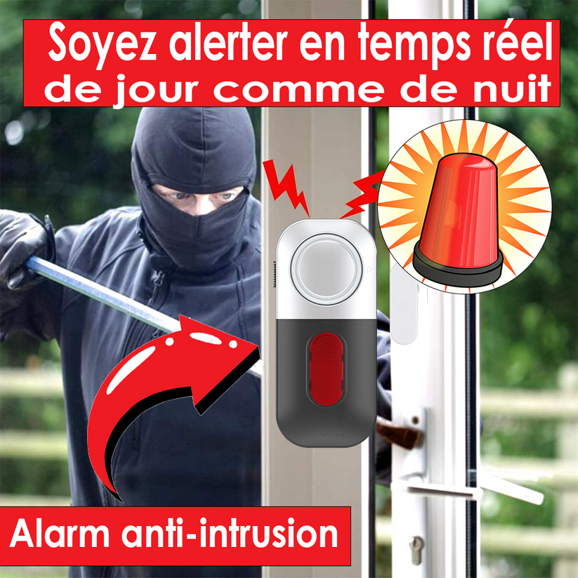 Alarme Sans Fil 125dB pour Portes et FenĂȘtres