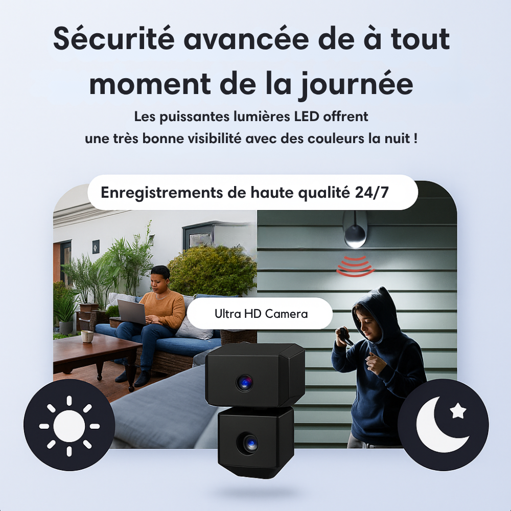 Caméra de surveillance nocturne HD sans fil