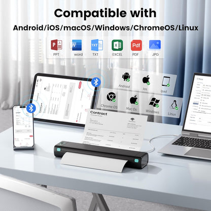 Imprimante thermique portable sans fil Mini A4