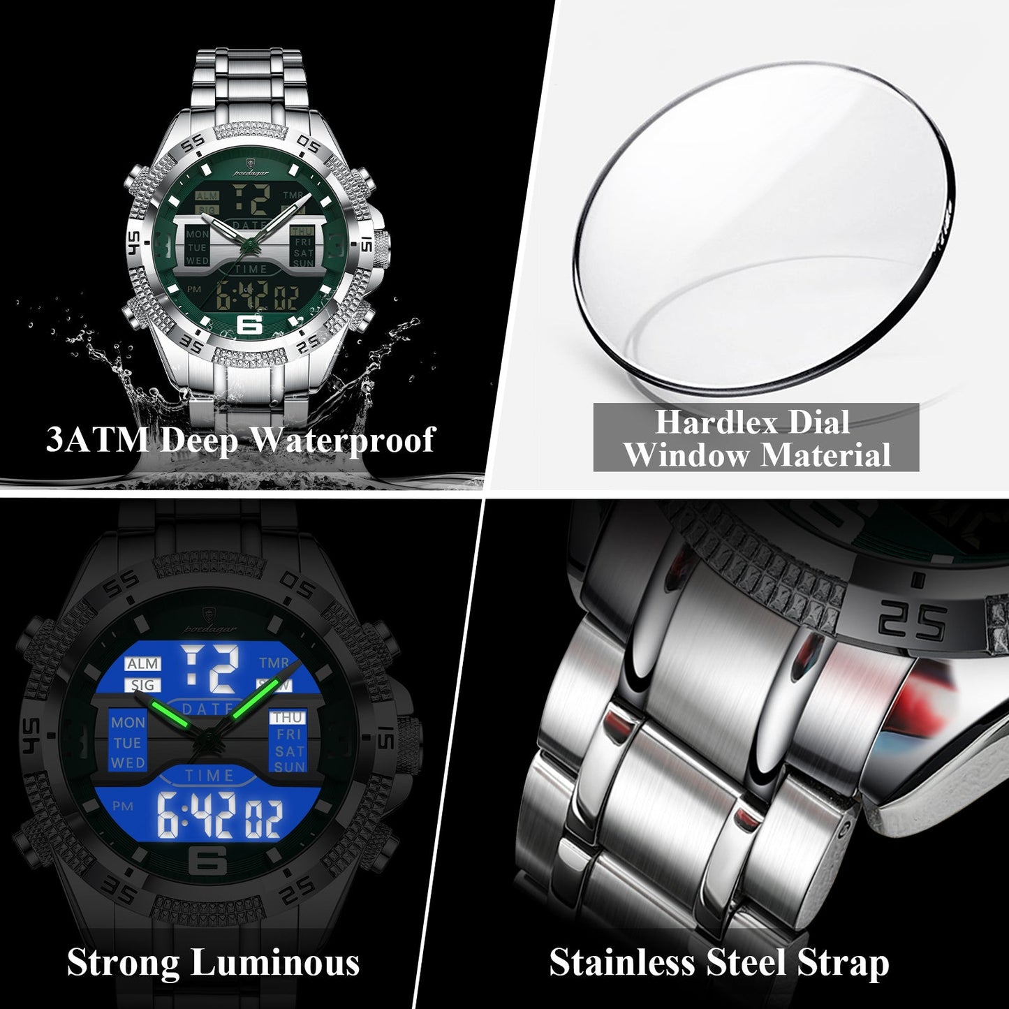Montre Royale Exceptionnelle en Acier Inoxydable